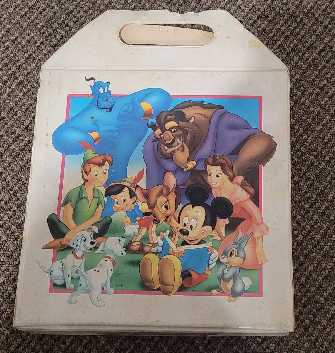 Walt Disney Read Along Song Book Case with 6 Cassette Tapes and Books