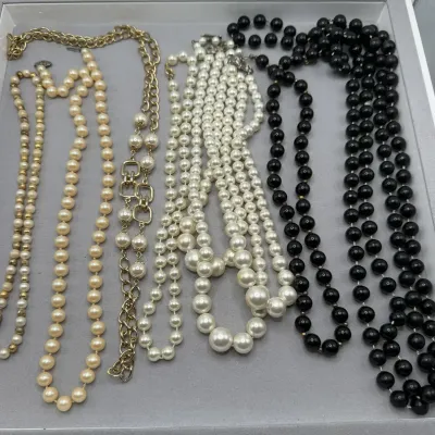 Necklace Costume Jewelry including Faux Pearls