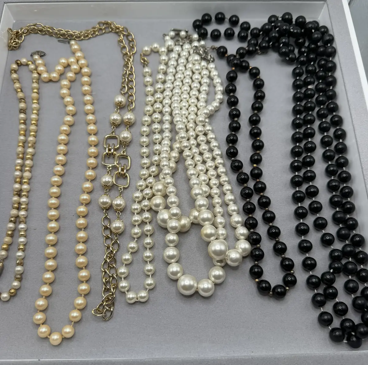 Necklace Costume Jewelry including Faux Pearls
