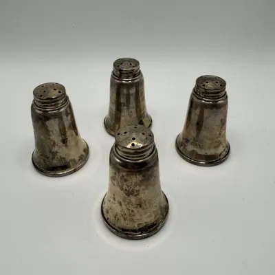 Vintage Columbia Weighted Sterling Silver Salt & Pepper Shakers - set of 4