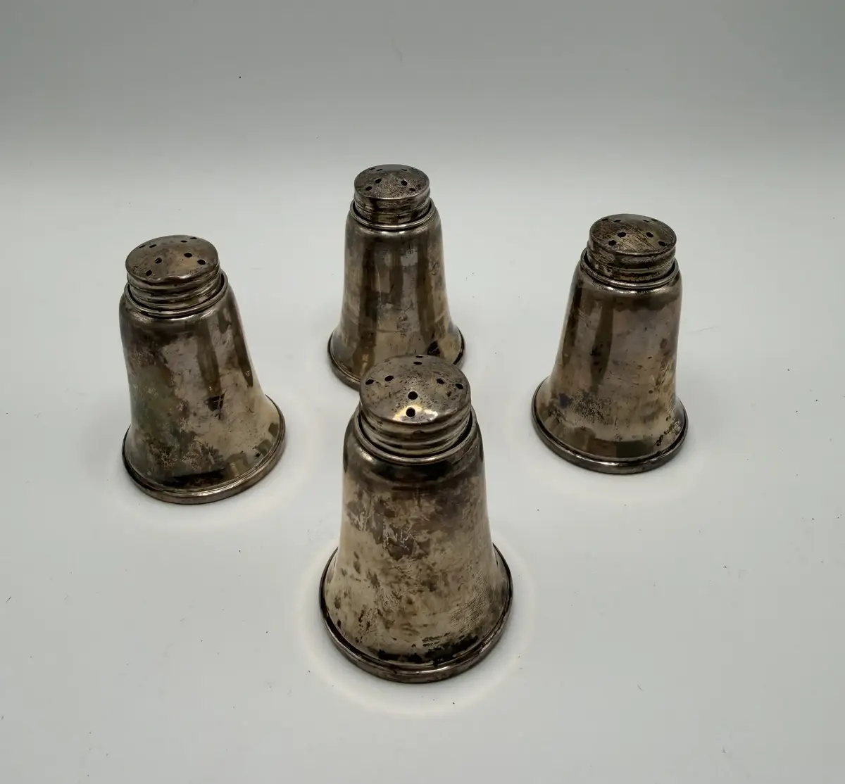 Vintage Columbia Weighted Sterling Silver Salt & Pepper Shakers - set of 4