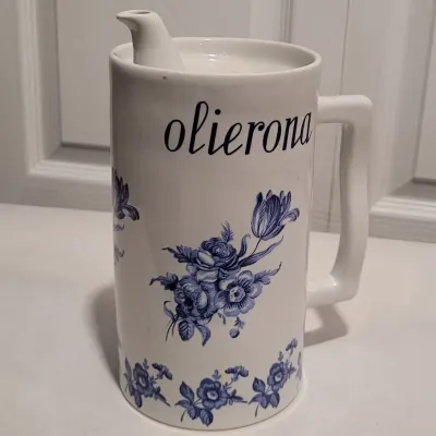 POF Ancienne Porcelaine Italian Olive Oil Pitcher