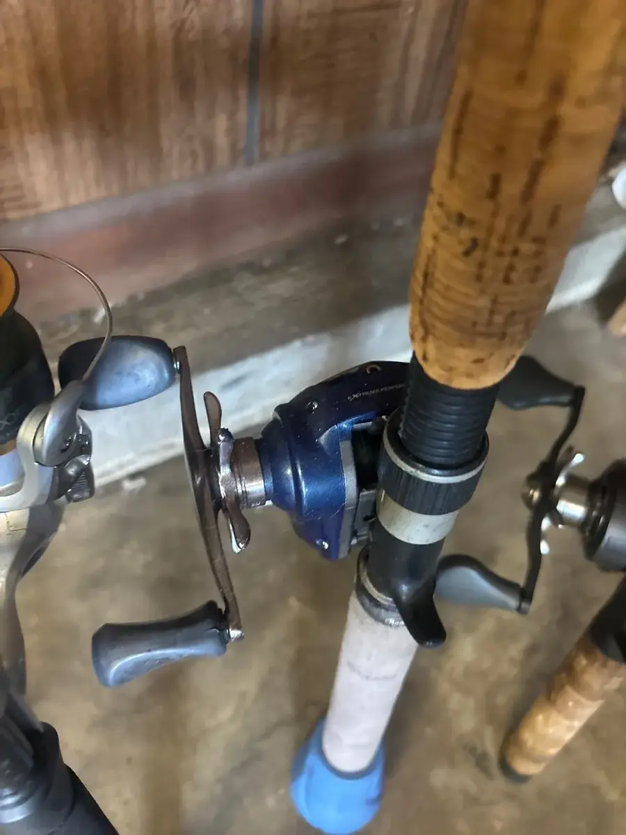 Lot of 6 Fishing Rod and Reel Combos with Rod Sleeves