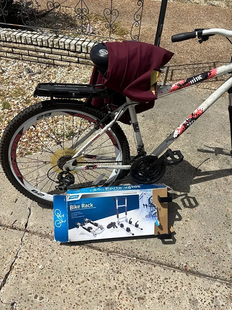 Genesis 29 Inch Mountain Bike & Camco RV Ladder Bike Rack