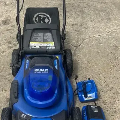 Kobalt 40V Max Brushless Mower with Bag & Chargers