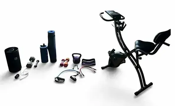 SlimCycle Folding Exercise Bike and Home Fitness Lot