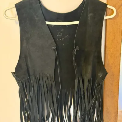 Genuine Leather Fringe Vest Made In Portugal 