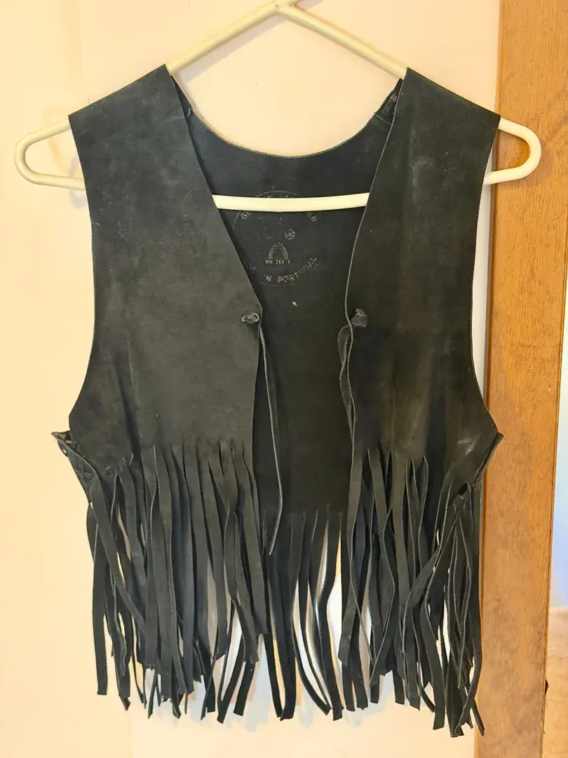 Genuine Leather Fringe Vest Made In Portugal 