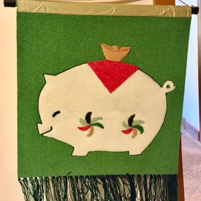 Asian Pig Wall Hanging