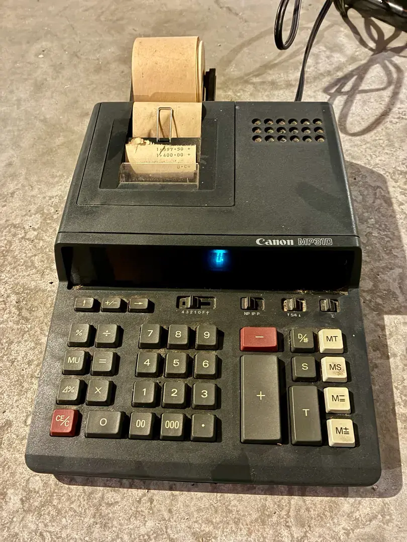 Canon MP31D Electronic Printing Calculator (Works!)