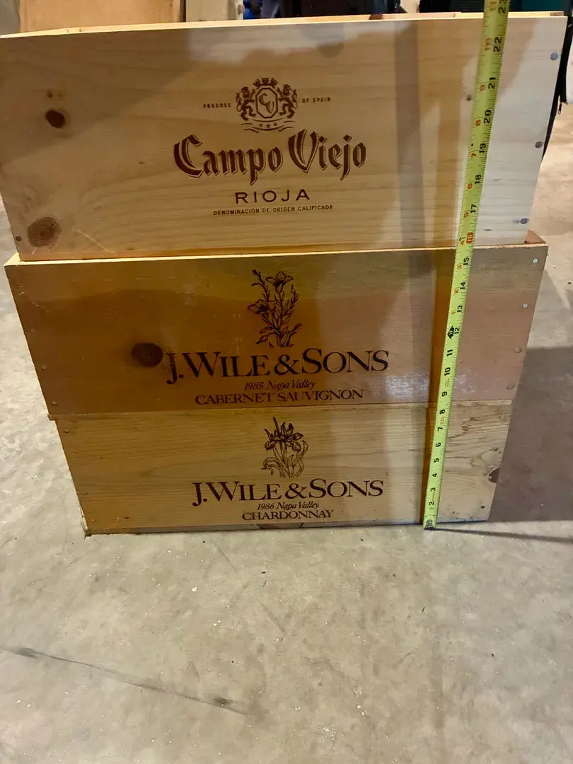 (3) Wooden Wine Boxes