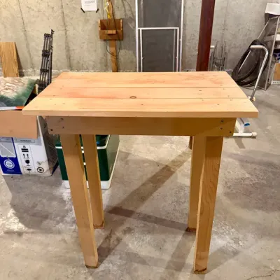 Rustic Tall End Table Or Work Table 