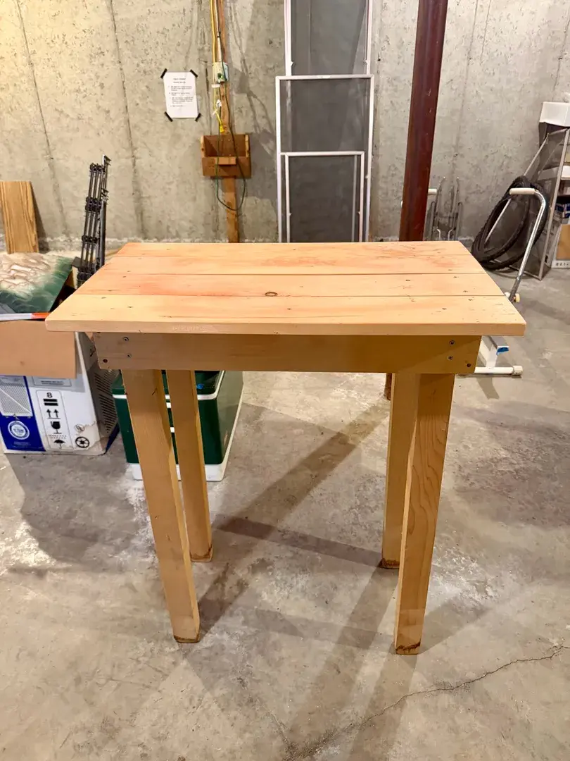 Rustic Tall End Table Or Work Table 