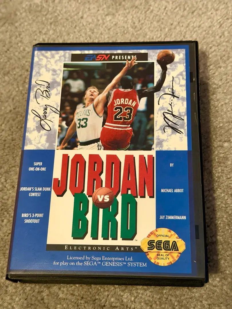 Jordan Vs. Bird Sega Genesis Vintage Video Game 