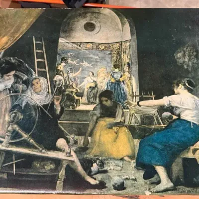 Baroque Diego Velázquez Las Hilanderas Or The Spinners or The Fable of Arachne Print On Canvas