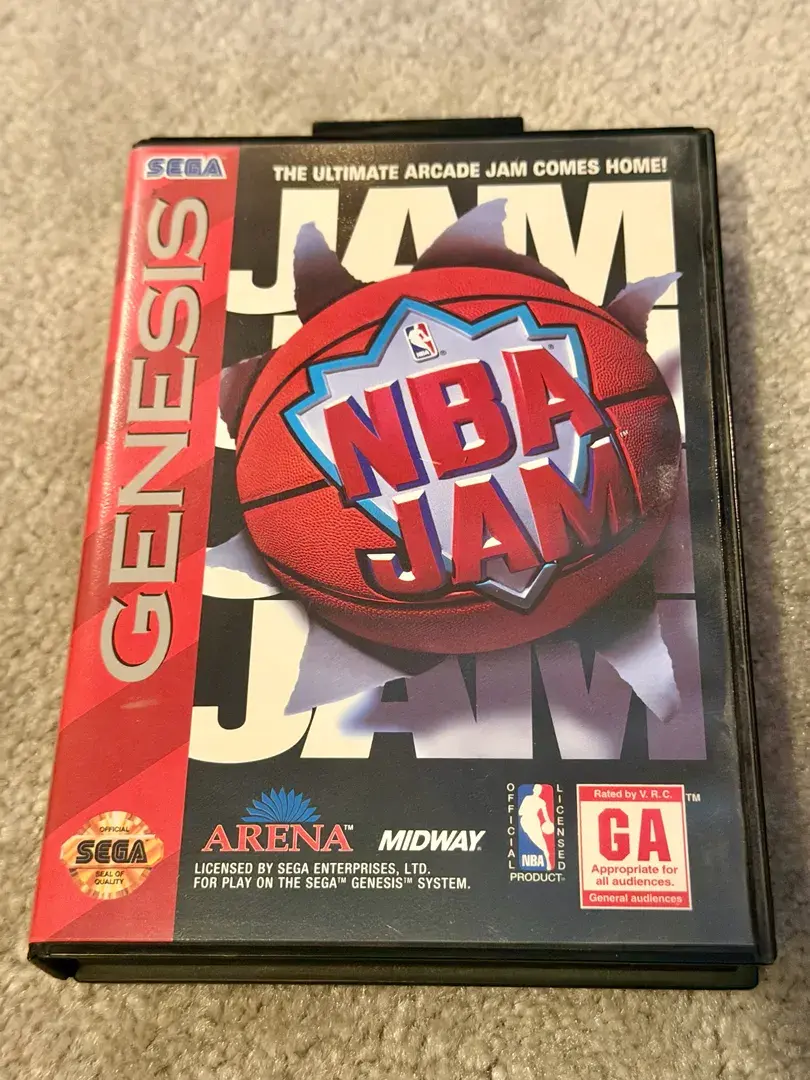 NBA Jam Sega Genesis Vintage Video Game