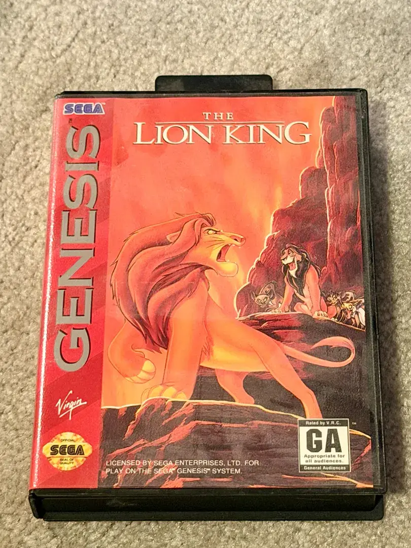 Disney’s The Lion King Sega Genesis Vintage Video Game 
