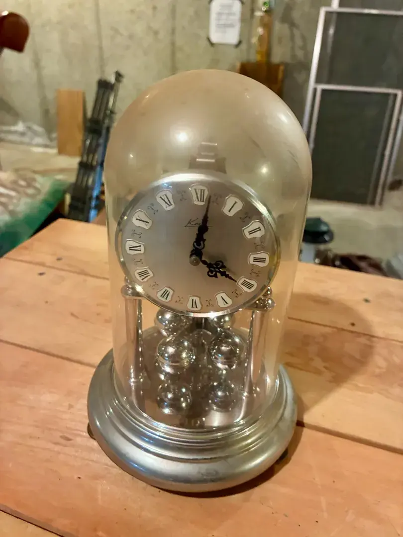 Table Display Clock with Plastic Dome Cover