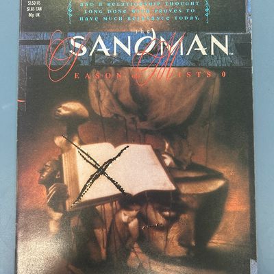 Sale Photo Thumbnail #75: The Sandman #21 comic book published by DC Comics in December 1990. Written by Neil Gaiman with art by Mike Dringenberg and Malcolm Jones III. This issue begins the acclaimed 'Season of Mists' storyline. 

Condition: Shows some wear along the spine and ed