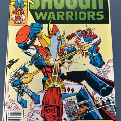 Sale Photo Thumbnail #51: Vintage Shogun Warriors #6 comic book published by Marvel Comics Group in July 1979. Features the cover story 'Shogun Against Shogun!'. The comic is in good vintage condition with vibrant cover colors, a clean spine, and minor edge wear consistent with ag