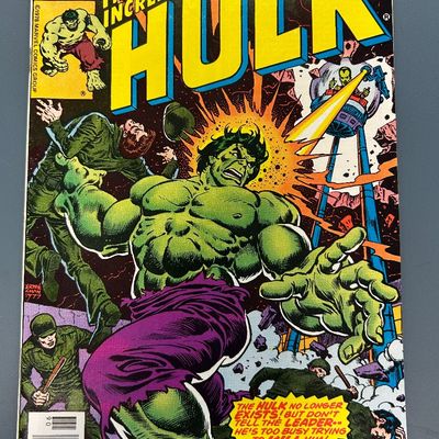 Sale Photo Thumbnail #7: The Incredible Hulk #224, published by Marvel Comics Group in June 1978. Features the Leader. The back cover features a vintage Louisville Slugger advertisement with Johnny Bench. The comic appears to be in good vintage condition with minor edge wear and 