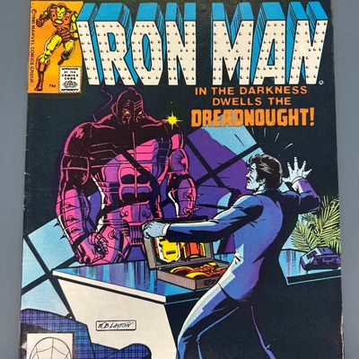 Sale Photo Thumbnail #41: Vintage Bronze Age Marvel comic book, The Invincible Iron Man #138 from September 1980. Features the story 'In the Darkness Dwells the Dreadnought!' with cover art by Bob Layton. The comic is in raw, uncertified condition. Shows some light edge wear, mino