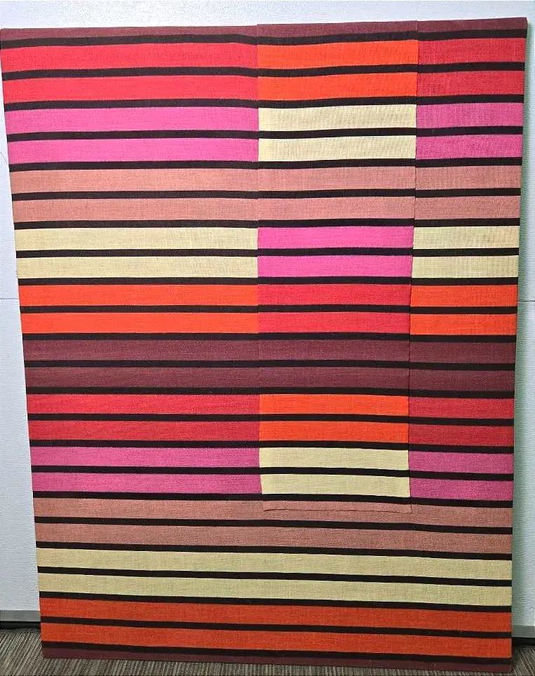 Mid Century Geometric Textile Wall Panel - 42x32"