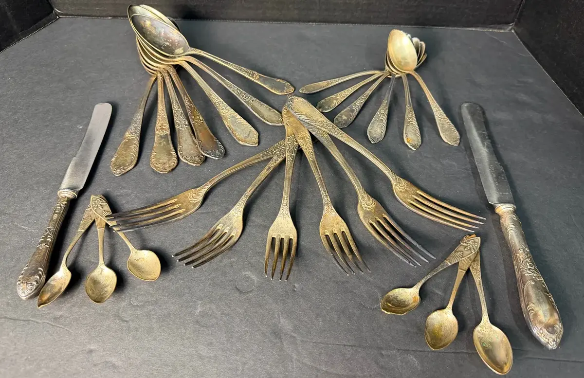 Antique Polish Norblin Silverplate Flatware - 2 Patterns
