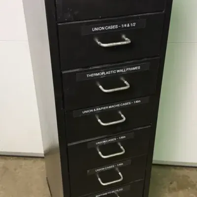 Compact Metal 9-Drawer Cabinet