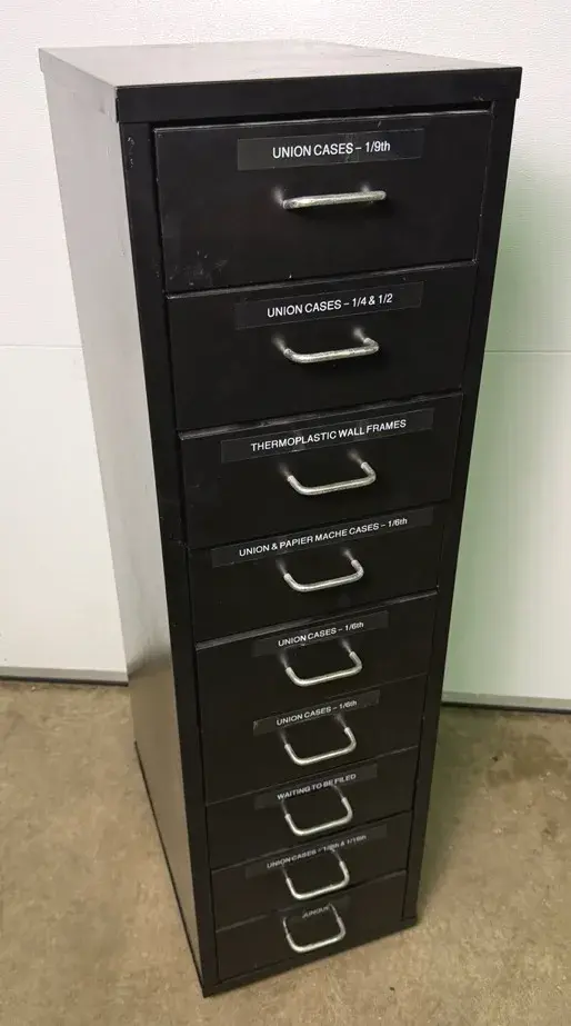 Compact Metal 9-Drawer Cabinet