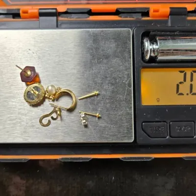 14K Gold Earring Singles, Pendant, Scrap