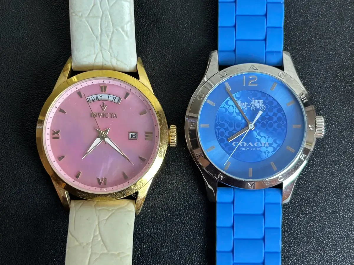 Ladies 40mm Watches - Coach Maddy Blue Dial & Invicta 29660 Pink Dial