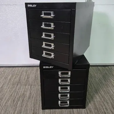 Bisley Metal File Drawers - Set Of 2