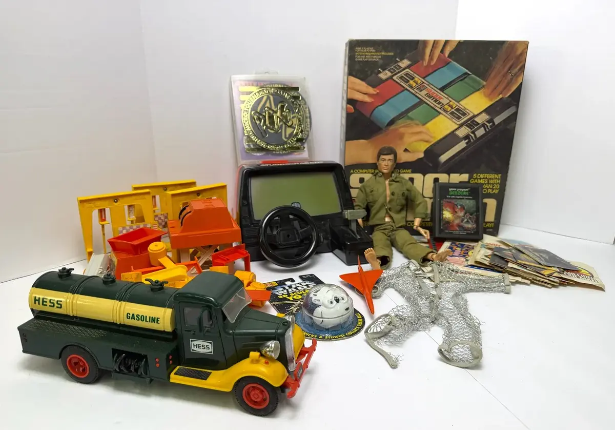 Vintage GI Joe Action Figure, Hot Wheels Redline Track Accessories, Hess Truck & More