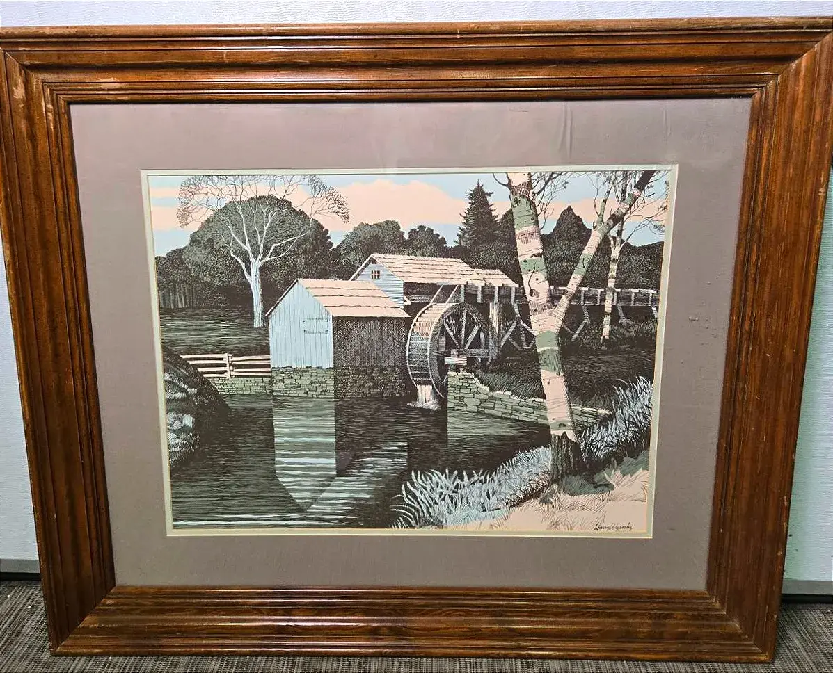 Vintage Harry Wysocki Mill Print 