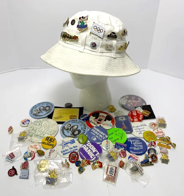 Vintage Pin Collection – Disney, Travel, Political & More