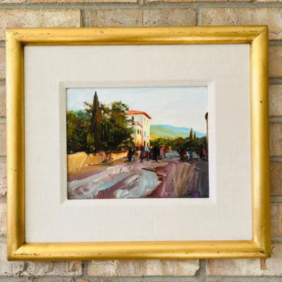 Sale Photo Thumbnail #8: Kim English “Trevi, Italy” Original Oil on Canvas – Small 17" x 15" Framed - Artwork - Wall Art