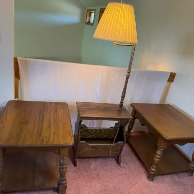 Three Wood Side Tables