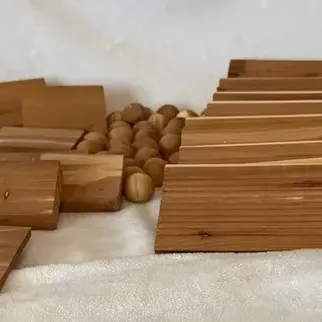 Cedar Blocks, Wood & Beads 