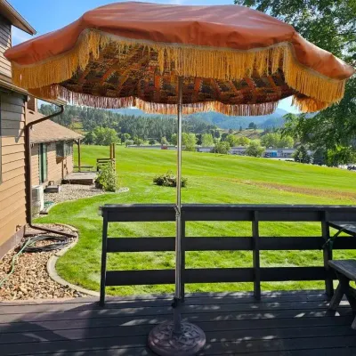 Patio Umbrella & Umbrella Stand