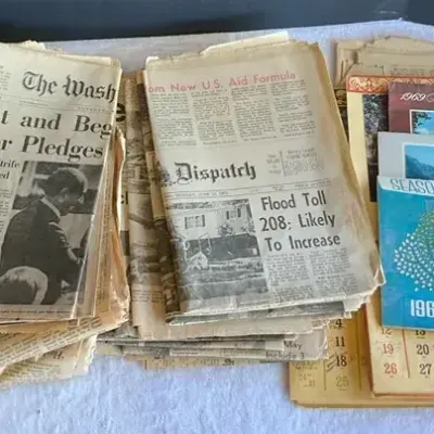 Vintage Newspapers-Rapid City Flood, Presidential Events, 1976 Celebrations and More