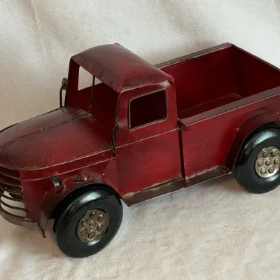 Reproduction Red Metal Truck 