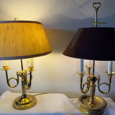 Two Brass Lamps 