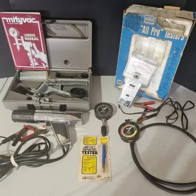 Mityvac Silverline Automotive Vacuum Pump Kit & Montgomery Ward Riverside Tach-Dwell-Points Tester