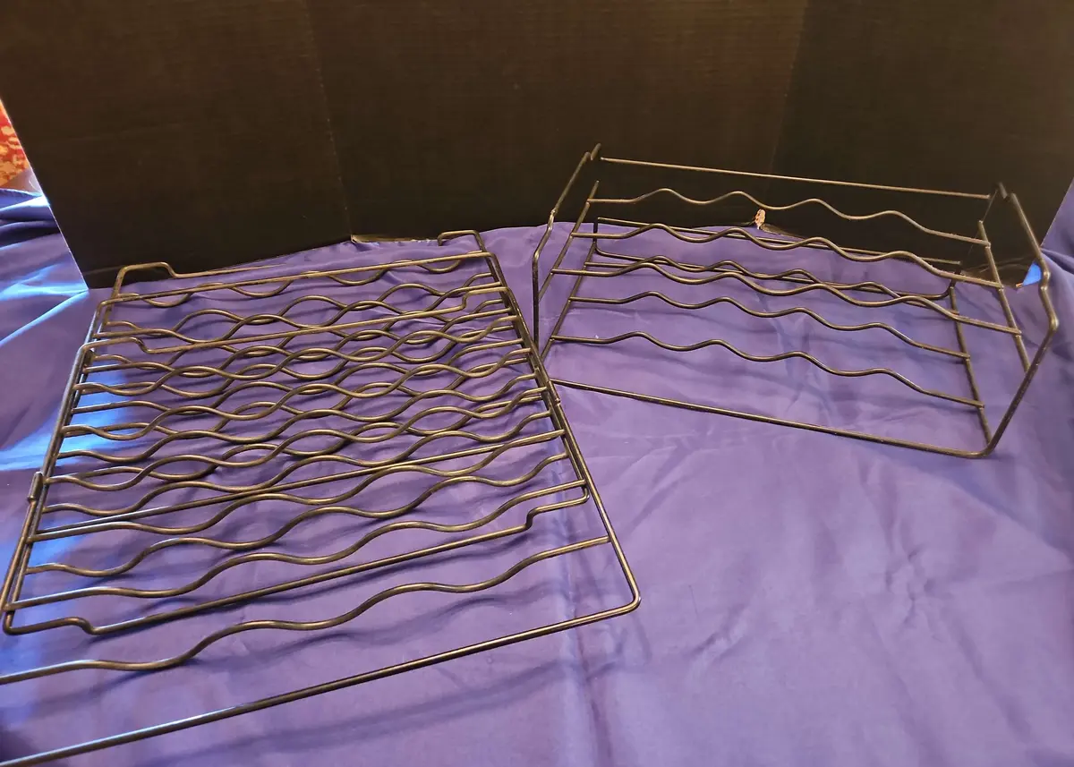 3 Metal Wine Shelves And 1 Wine Tiered Rack
