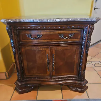 A.R.T. Furniture Old World Marble Top Nightstand Solid Wood