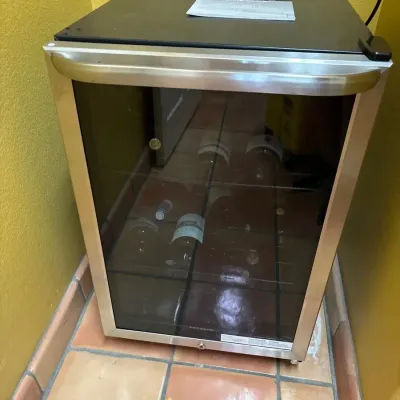 Frigidaire Wine Cooler Fridge - Stainless Steel, Black, Wine Not Included 