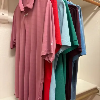 7 Men’s Polo Shirts - Size L, Cutter & Buck, Izod Golf, Performance