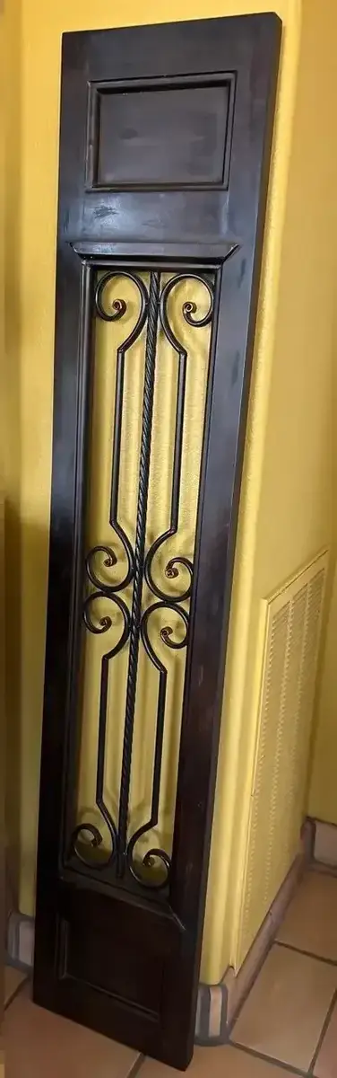 Mediterranean Decorative Wood & Wrought Iron Architectural Wall Panel