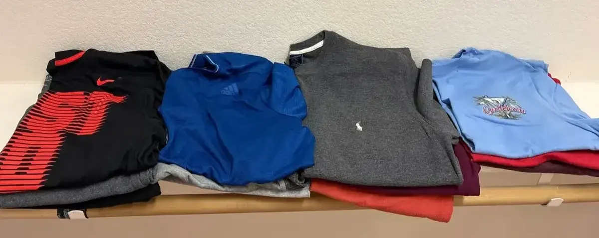 12 Men’s Shirts - Size L/XL, Nike, Adidas, Polo Ralph Lauren, Caribbean